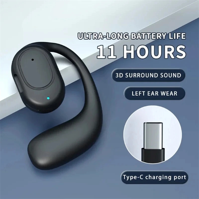 Wireless Charger - ワイヤレスBluetooth 5.3イヤホン。開放型骨伝導イヤークリップデザイン。超軽量で快適な装着感。