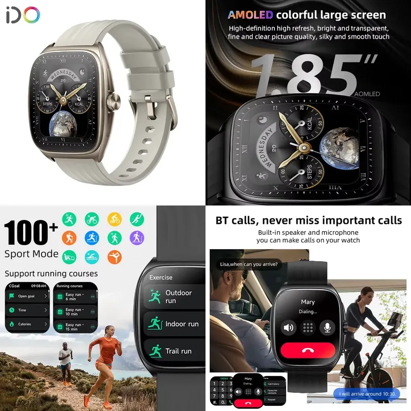 Smart Watch - 2025年ファッションメンズスマートウォッチメーカー1.85インチAMOLED曲面工場価格BT通話IP68防水フィットネストラッカー