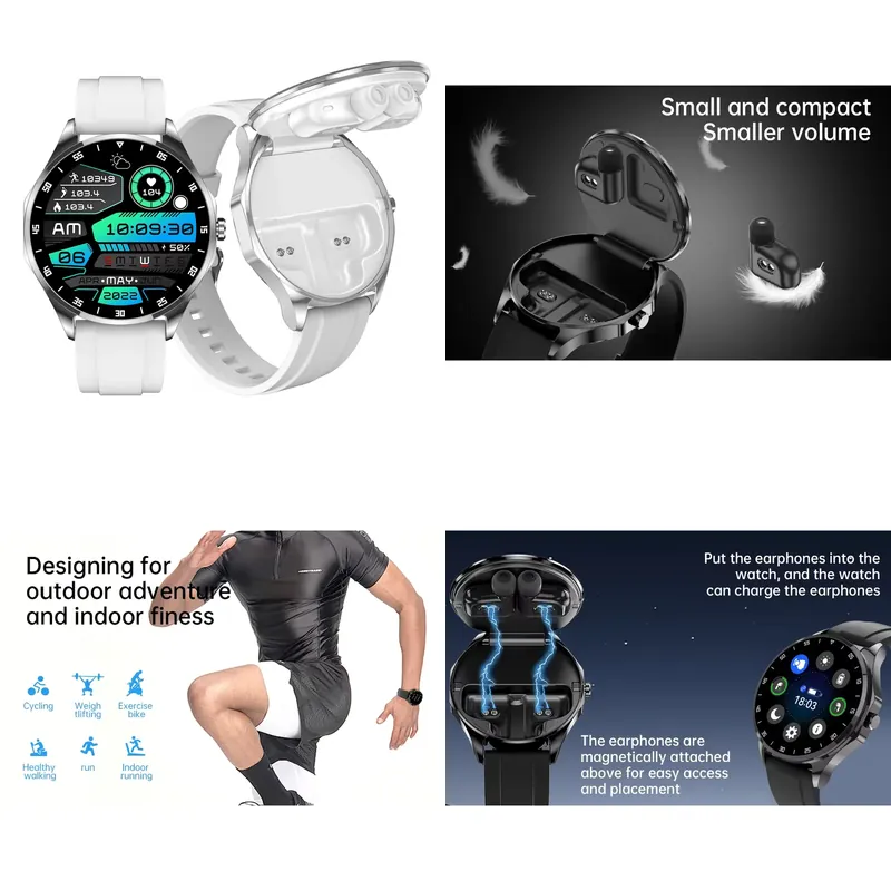 Smart Watch - OEM AMOLED 1.43インチ スマートウォッチ イヤホン付き ワイヤレスBT