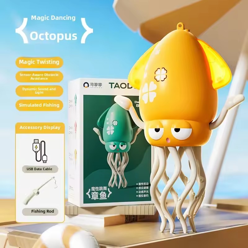 Electronics Gadgets For Gift - スマートダンシングタコロボット - 自動回避電子玩具、子供向けインタラクティブアニメーションガジェット、楽しい教育ギフト