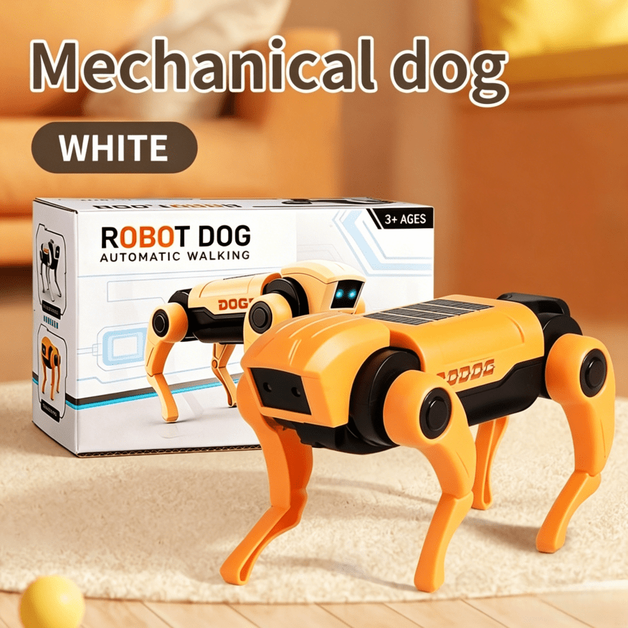 Electronics Gadgets For Gift - 電池式の機械式ロボット犬のおもちゃ。自動で歩行し、インタラクティブなロボットペットとして楽しめます。STEM教育に役立つスマートロボットおもちゃ。クールな電子ガジェットで、3歳以上のお子様向けの楽しい学習玩具としても最適です。男の子にも女の子にも喜ばれる、誕生日やホリデーのプレゼントにぴったりです。
