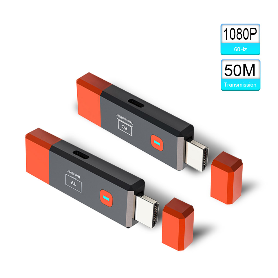 Hdmi Adapter - ワイヤレスビデオ送信機および受信機,ps4用アダプター,カメラ,pc to tv,1080p,エクステンダー,hdmi,50m