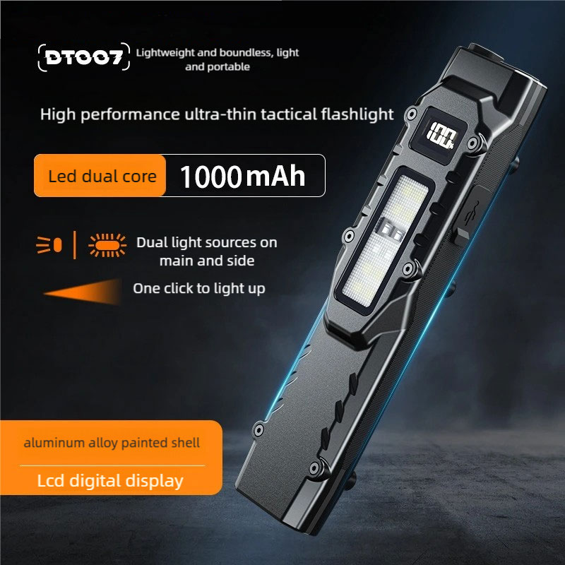Power Bank - 調光可能なCOB LEDワークライト、Type-C充電式懐中電灯、磁気＆フック付きパワーバンク、車修理、キャンプ用検査ランプ