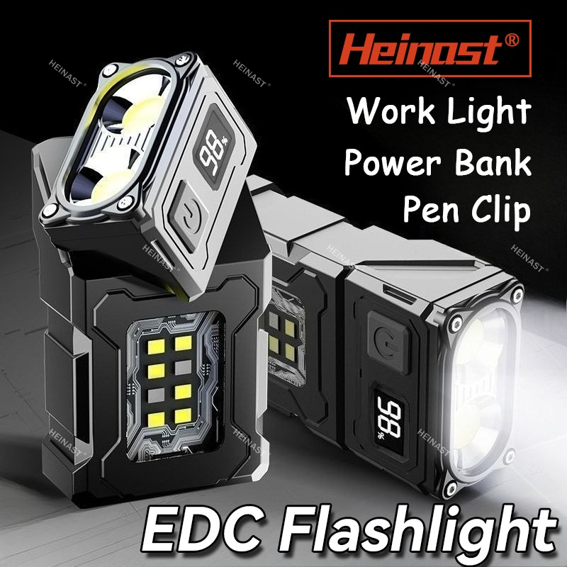Power Bank - 磁気トーチライト作業灯充電式ミニ COB 懐中電灯ハイパワー夜間作業緊急ランプ常夜灯小型車ランプ