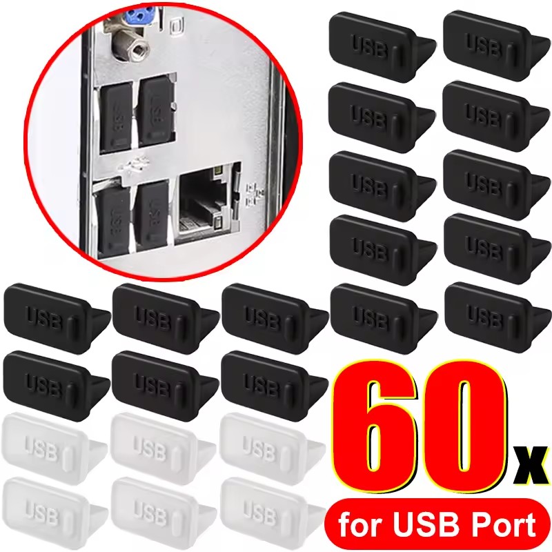 Usb Hub - USB-A充電ポート用ダストプラグ カバーキャップ メスジャック ユニバーサルシリコン製防塵USB-Aポートプロテクター PC ノートパソコン用