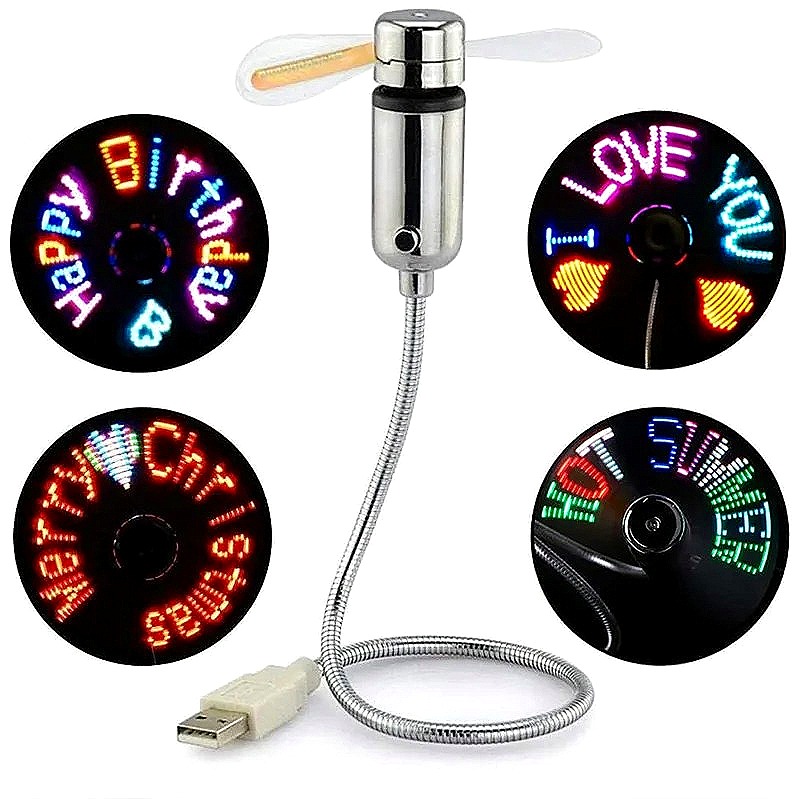 ポータブルUSB LEDメッセージファン、プログラム可能なR - Electronics And Gadgets Ce のレビューと価格