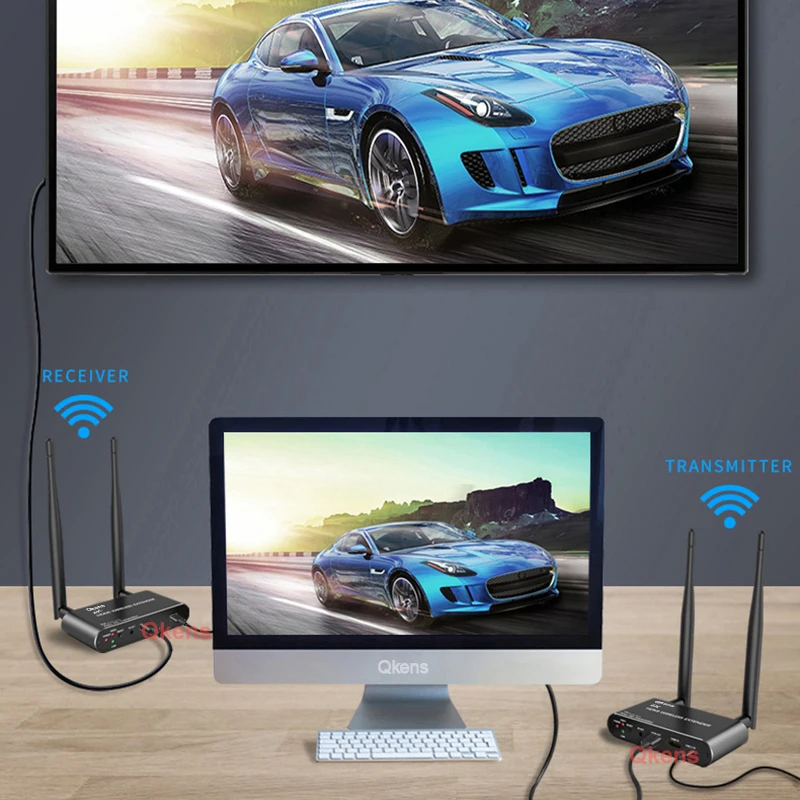 200mワイヤレス伝送HDMIエクステンダー。1080p、4 - Hdmi Adapter のレビューと価格