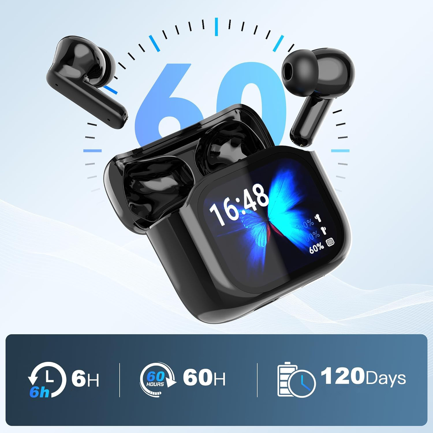 スマートAI翻訳機能付きBluetoothイヤホン LCDデ - Headphones Wireless のレビューと価格