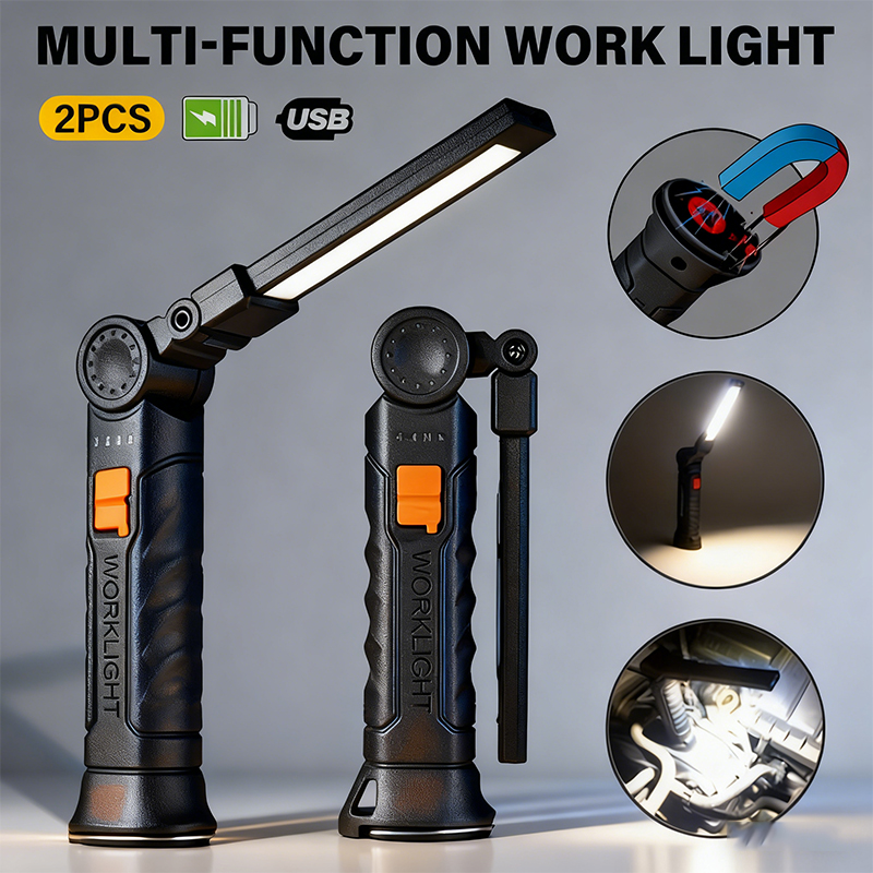 ポータブル COB LED 懐中電灯 USB 充電式ワークラ - Power Bank のレビューと価格
