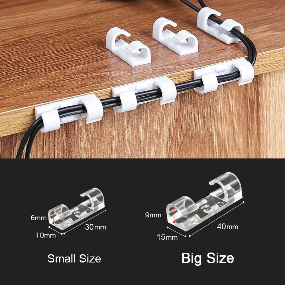 ケーブルクリップ、配線整理用、コードホルダー、自己粘着式ケー - Cable Organizer のレビューと価格