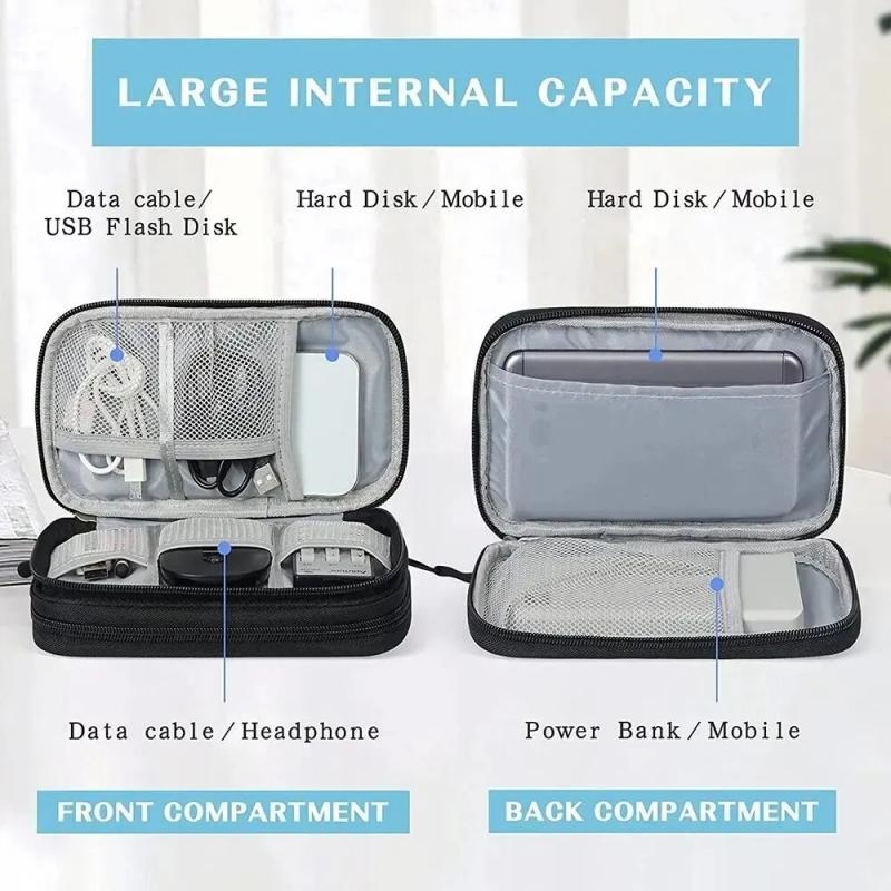 1 個グレー/ブラック/ピンク/ネイビー新しいトラベルオーガ - Cable Organizer のレビューと価格