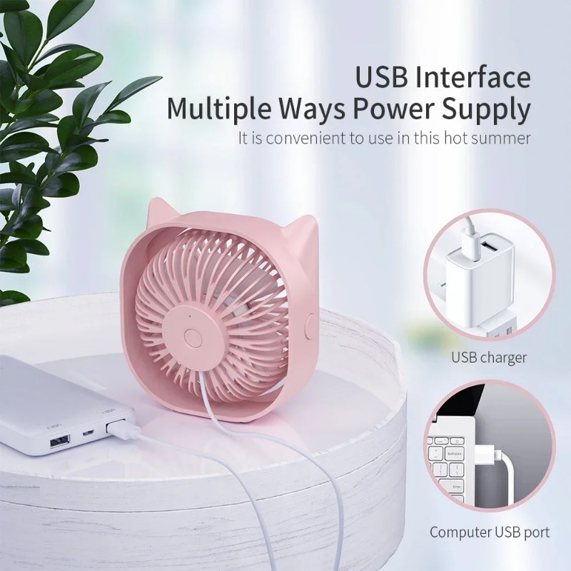 ミニ USB ファンテーブル小型ファン電子夏 USB スマー - Electronics And Gadgets Ce のレビューと価格