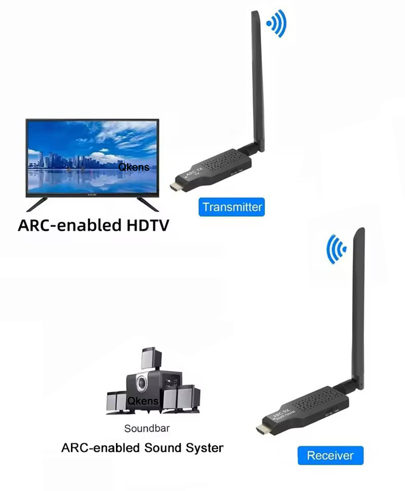 50M ワイヤレス ARC オーディオ送信機および受信機ワイ - Hdmi Adapter のレビューと価格