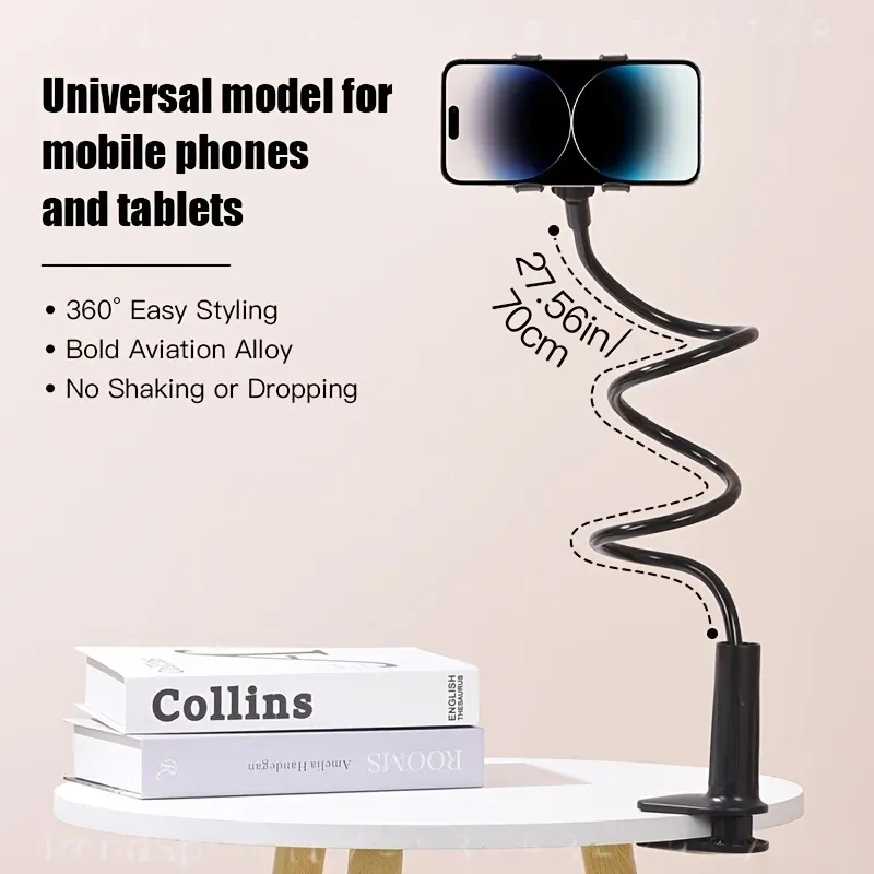 360度フレキシブルホース式スマホホルダー、タブレットスタン - Phone Holder のレビューと価格
