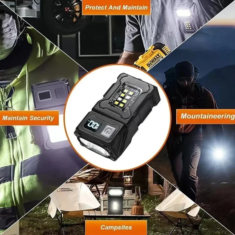 磁気トーチライト作業灯充電式ミニ COB 懐中電灯ハイパワー - Power Bank のレビューと価格