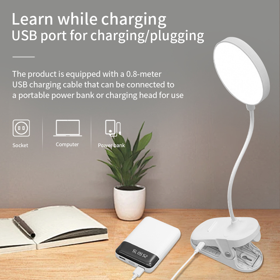 LEDクリップデスクランプ360 °   柔軟なタッチ調光機 - Phone Holder のレビューと価格
