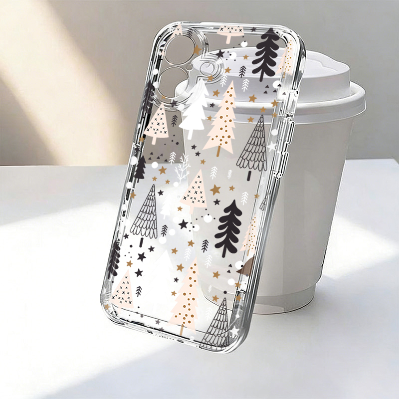 冬の雪の結晶クリスマスツリー柄クリアスマホケース iPhon - Usb Charger のレビューと価格