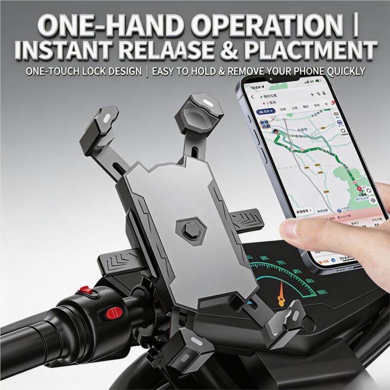 オートバイライダー用携帯電話マウント、耐衝撃自転車用携帯ホル - Phone Holder のレビューと価格