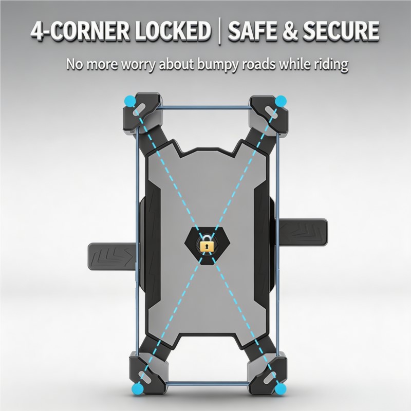 オートバイライダー用携帯電話マウント、耐衝撃自転車用携帯ホル - Phone Holder のレビューと価格