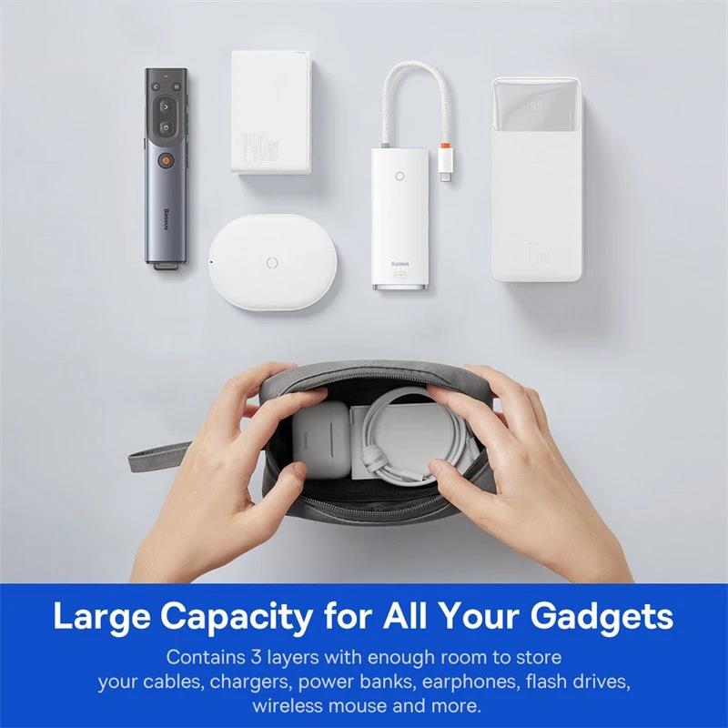 携帯電話防水バッグ旅行用充電器ケーブル収納ケース iPhon - Cable Organizer のレビューと価格